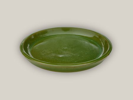 6135H20 - Round | Apple Green Ceramic Plant Saucer | High Fired Ecofriendly Clay - Sizes 8 -24  - FREE SHIPPING Hot on Sale