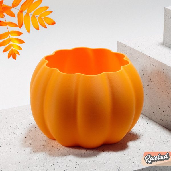 Pumpkin Plant Pot with Drainage and Drip Tray For Sale