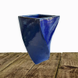 8086N8 - Blue Twisted Ceramic Pot Fashion