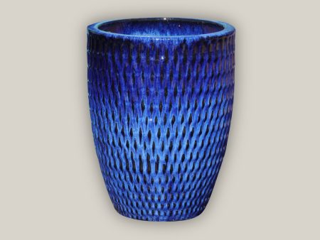 6116H47FS - Blue Dropped Rain Ceramic Pot - FREE SHIPPING Fashion