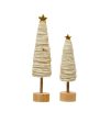 WOOL GLITTER TREE WITH LED & GOLD STAR For Discount