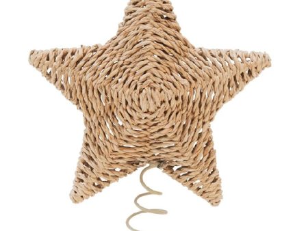 WICKER HAND-WOVEN STAR TREE TOPPER Cheap