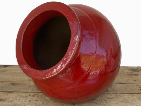 8446S27FS - Bright Red Welcome Vase Ceramic Planter - FREE SHIPPING Cheap