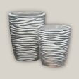 3012L4FS - White Tiger Stripe Planter FREE SHIPPING Online Sale