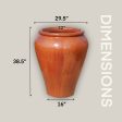 1-3100COFS - Copper Palace Extra Large High-Fired  Ceramic Planter Pots  – Indoor Outdoor Use – FREE SHIPPING Discount