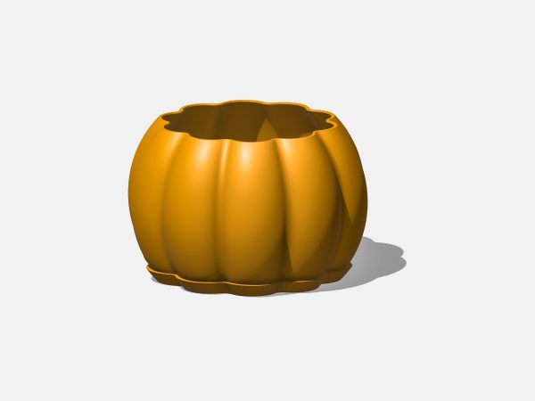 Pumpkin Plant Pot with Drainage and Drip Tray For Sale