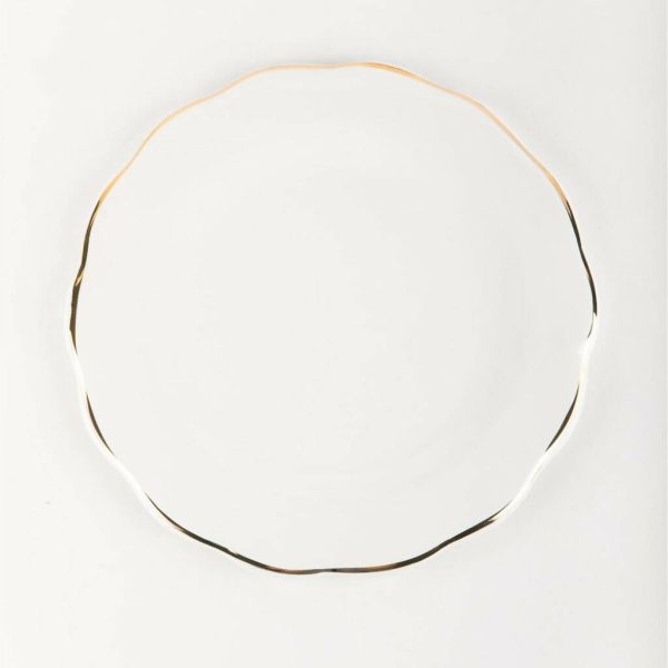 Dinner Plate Gold Luna Set Supply