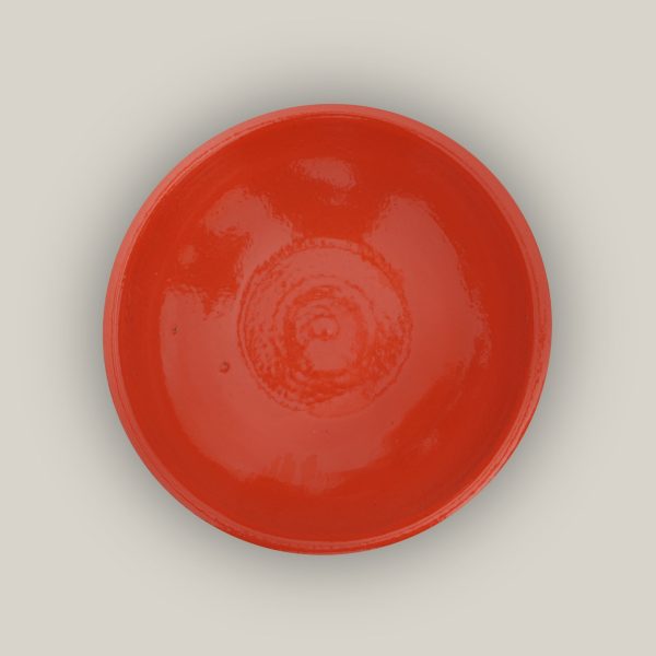 3103L14 - Bright Red Round Ceramic Bird Bath Online Sale