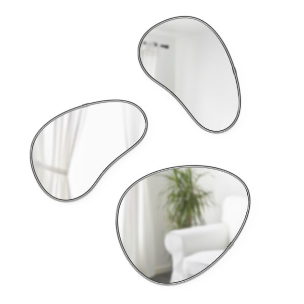 Hubba Pebble Wall Mirrors, Set of 3 Supply