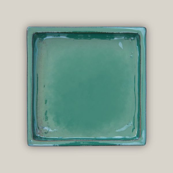 3127L5FS - Square | Jade Ceramic Plant Saucer | High Fired Ecofriendly Clay - Sizes 8 -15  - FREE SHIPPING Online