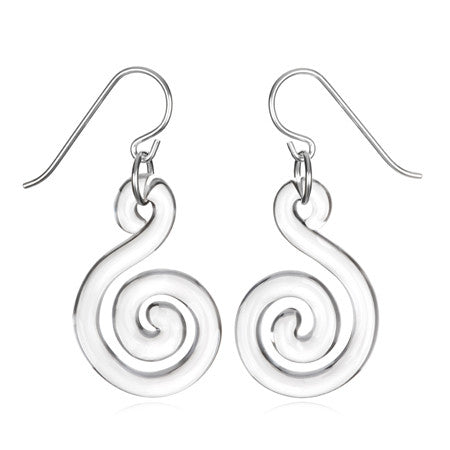 Small Flat Spiral Earrings Supply