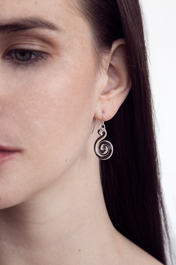 Small Flat Spiral Earrings Supply