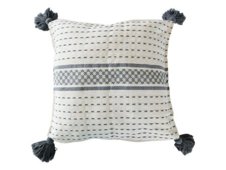 TULA DE ALLENDE CUSHION COVERS LOOM WITH POM-POMS For Discount