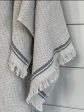 PARGA WAFFLE TURKISH TOWEL - STONE GREY on Sale