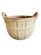 710R32 - Rustic Yellow Ceramic Basket Planter with Handles Online Sale