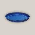 6135H47FS - Round | Blue Ceramic Plant Saucer | High Fired Ecofriendly Clay - Sizes 8 -24  - FREE SHIPPING For Discount