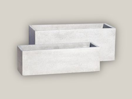 1-7170RSFS- River Stone Rectangular Trough Planter - FREE SHIPPING Fashion