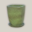 3052L74 - Jungle Green Tapered Square Planter with Saucer Discount