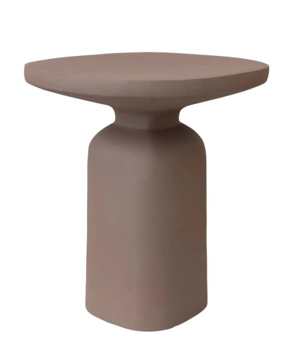 TEXTURED ALUMINUM SIDE TABLE, MATTE MINK COLOR Online