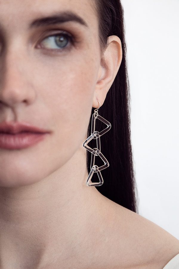 Triangle Chain Earrings For Discount