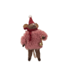 OUTFIT MICE FELT ORNAMENTS WITH FAUX FUR SWEATER on Sale