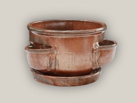 209M44FS- Iron Rust Ceramic Strawberry Pot - FREE SHIPPING on Sale