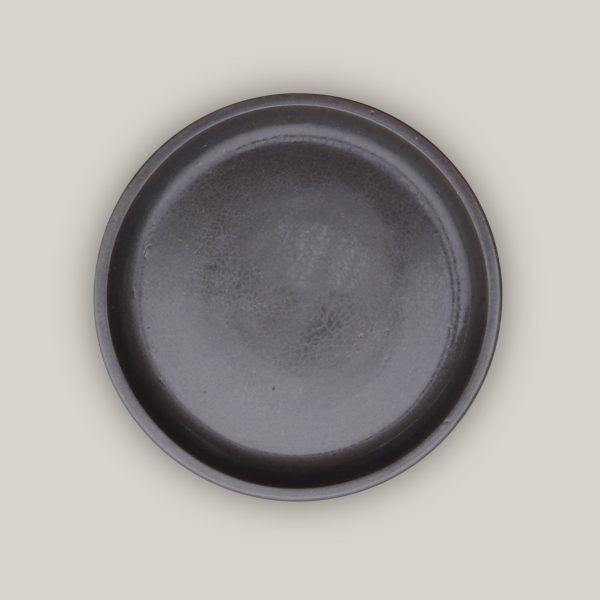 6135H33FS - Round | Matte Black Ceramic Plant Saucer | High Fired Ecofriendly Clay - Sizes 8 -24  - FREE SHIPPING Discount