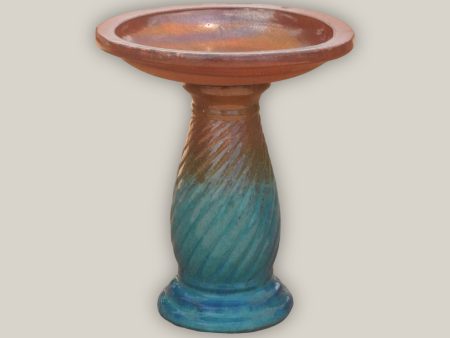 307MFS - Small Ornate Ceramic Bird Bath- FREE SHIPPING on Sale