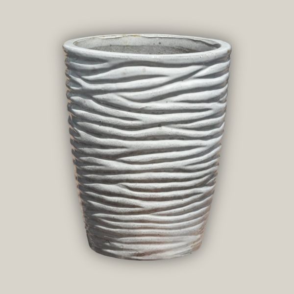 3012L4FS - White Tiger Stripe Planter FREE SHIPPING Online Sale