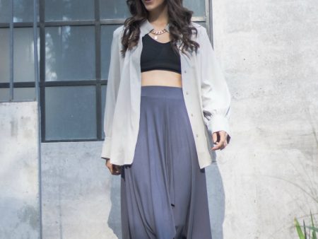 Asymmetric antrazit Skirt Online now