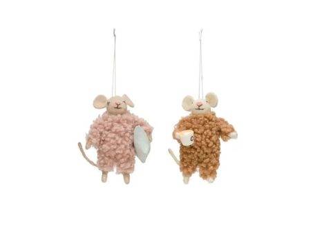 WOOL MICE FELT ORNEMENT IN PAJAMAS Fashion