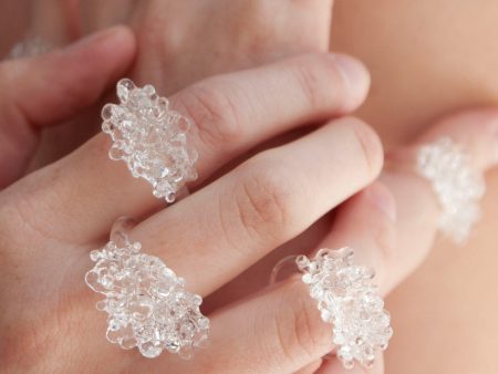 Clear Glass Cluster Rings Hot on Sale