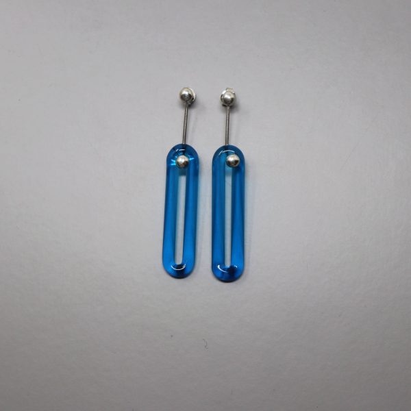 Barbell Earrings with Sterling Silver Online now