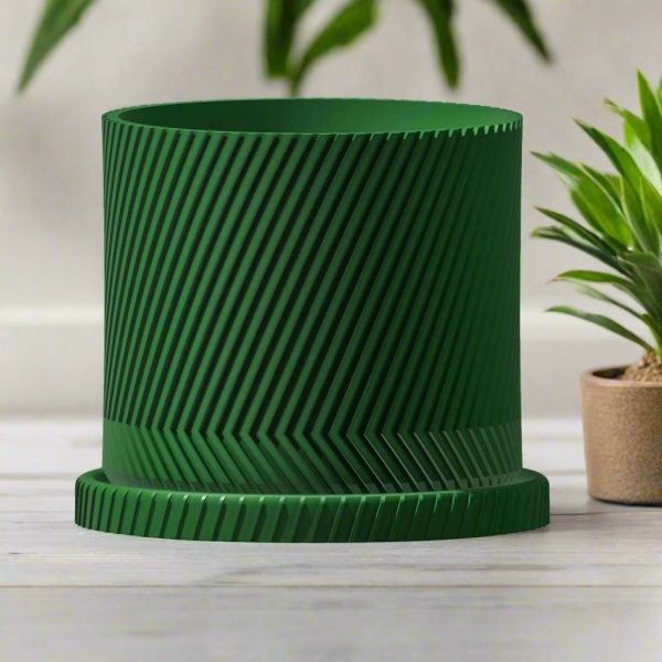 The Parallax Planter Pots with Draiange and Drip Tray, Unique Modern Plant Pot Hot on Sale