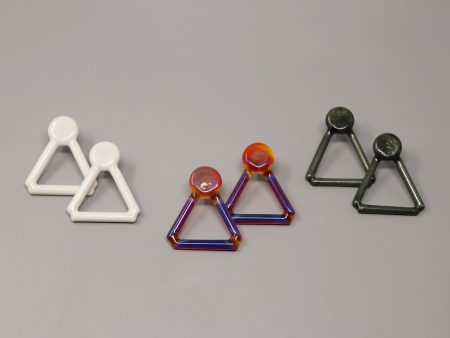 Triangle Post Earrings For Sale